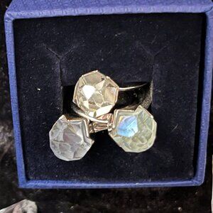 Swarovski  Nuts Pastel Multicolor Stacking Rings Size 6